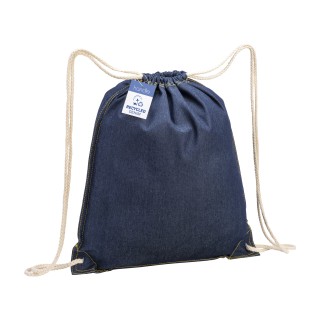 ZAINO IN COTONE DENIM RICICLATO CON CHIUSURA A STROZZO E ANGOLI RINFORZATI 24102